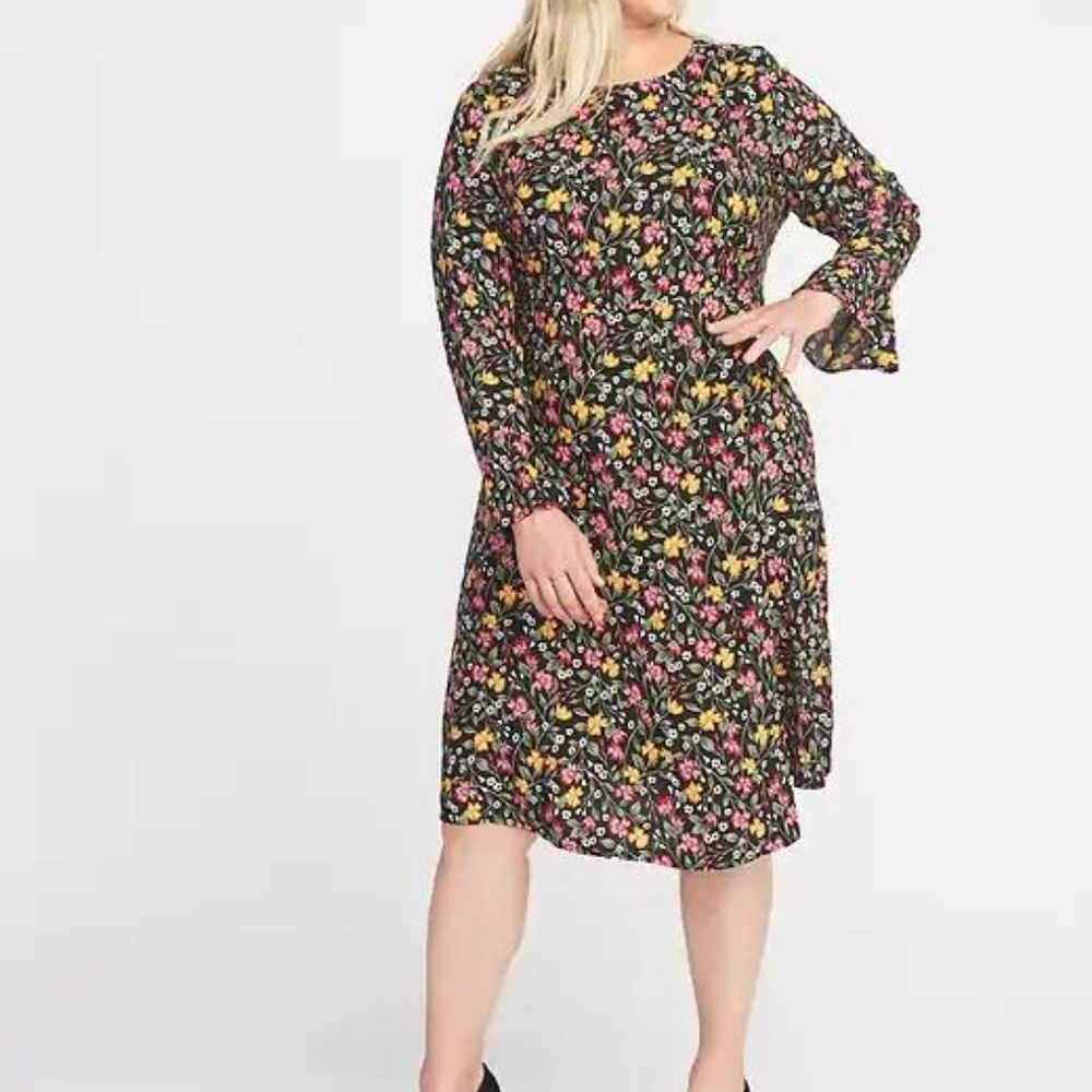 Old Navy Fit & Flare Flute-Sleeve Dress for Women